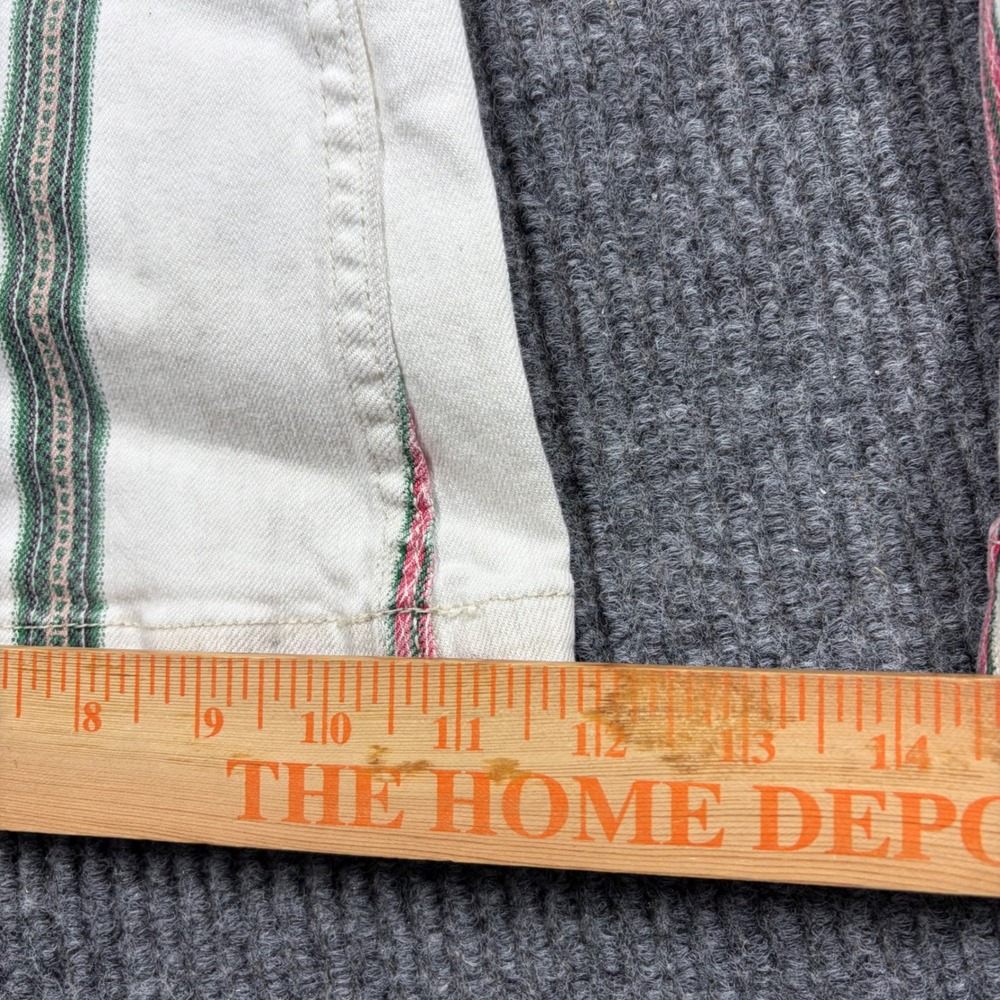 BDG Urban Outfitters Jeans Womens 29 Floral Striped Flare White Pink Green - Picture 5 of 9